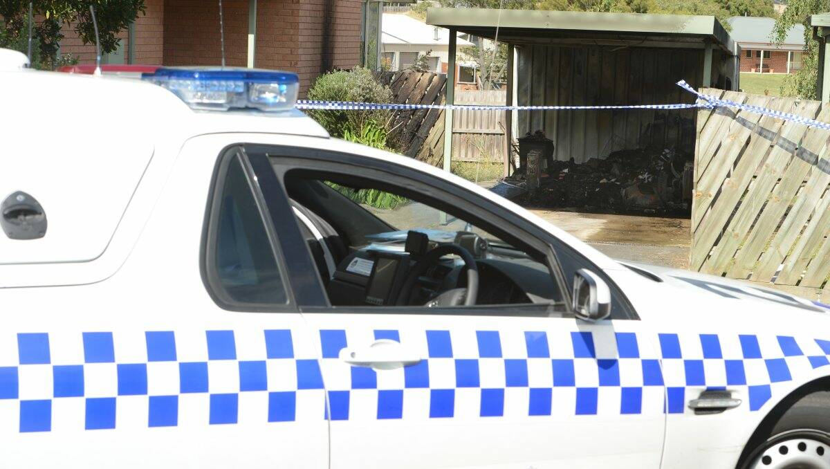 SCENE: The Richards Street property in Eureka where there was a fire after people heard a series of explosions early yesterday morning. PICTURE: KATE HEALY 