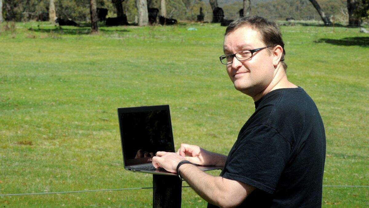 Systems Administrator Scott Weston  has been connected to the NBN at his Haddon property for the past month.