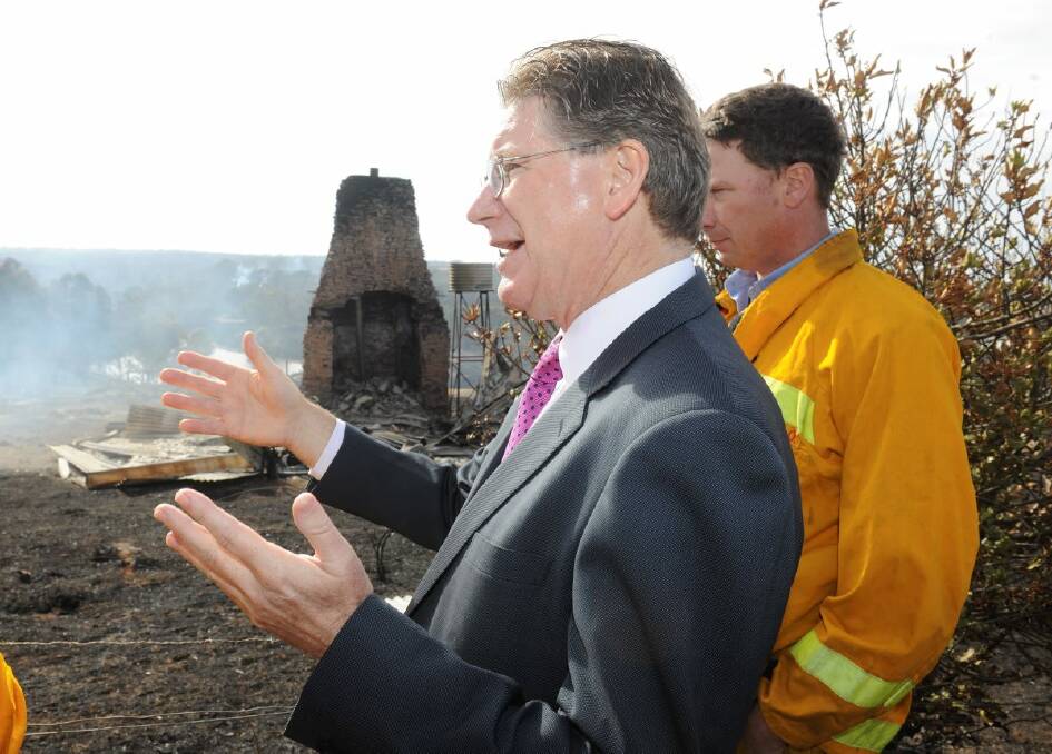 Premier Denis Napthine visited the fire scene.