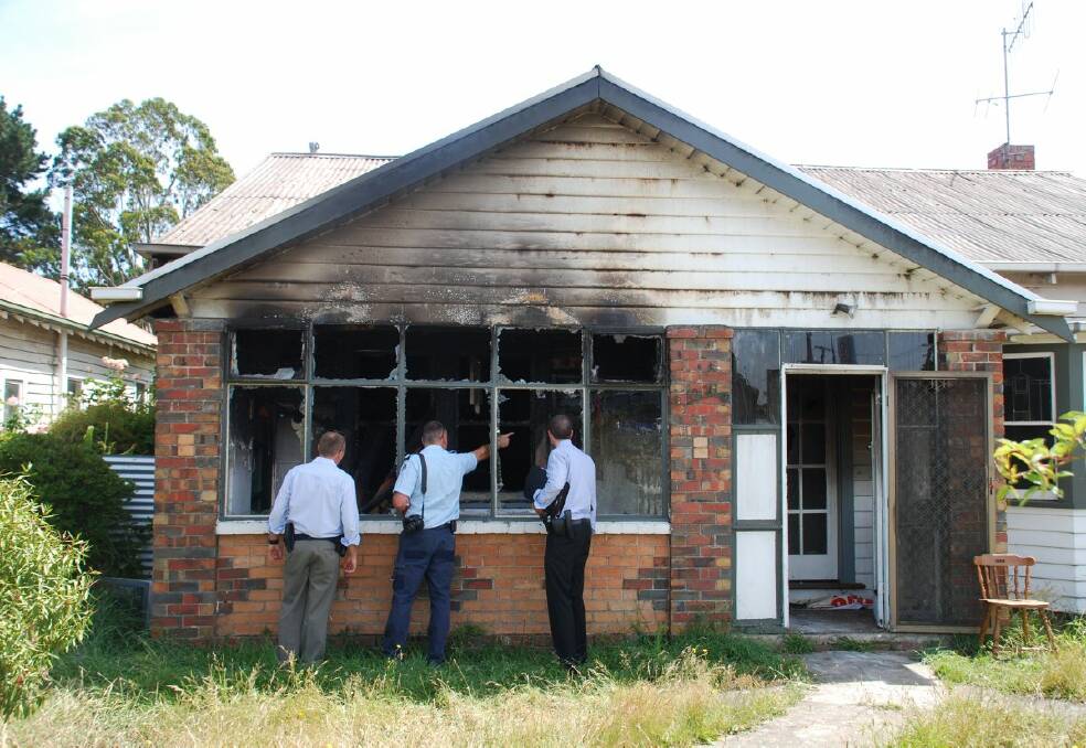 Police investigating following the fire which started at the Howitt Street house in Wendouree early yesterday morning.