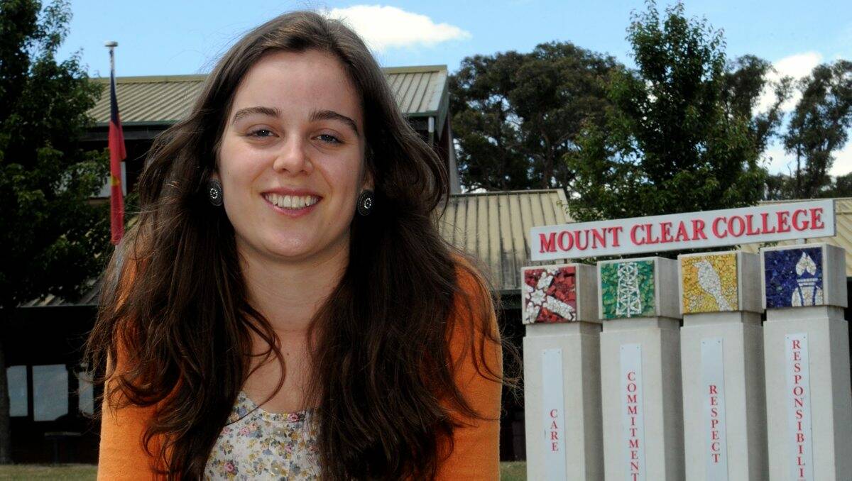 Mount Clear College dux Christine Ebbs proud that public school students can also achieve high results. PICTURE: JEREMY BANNISTER