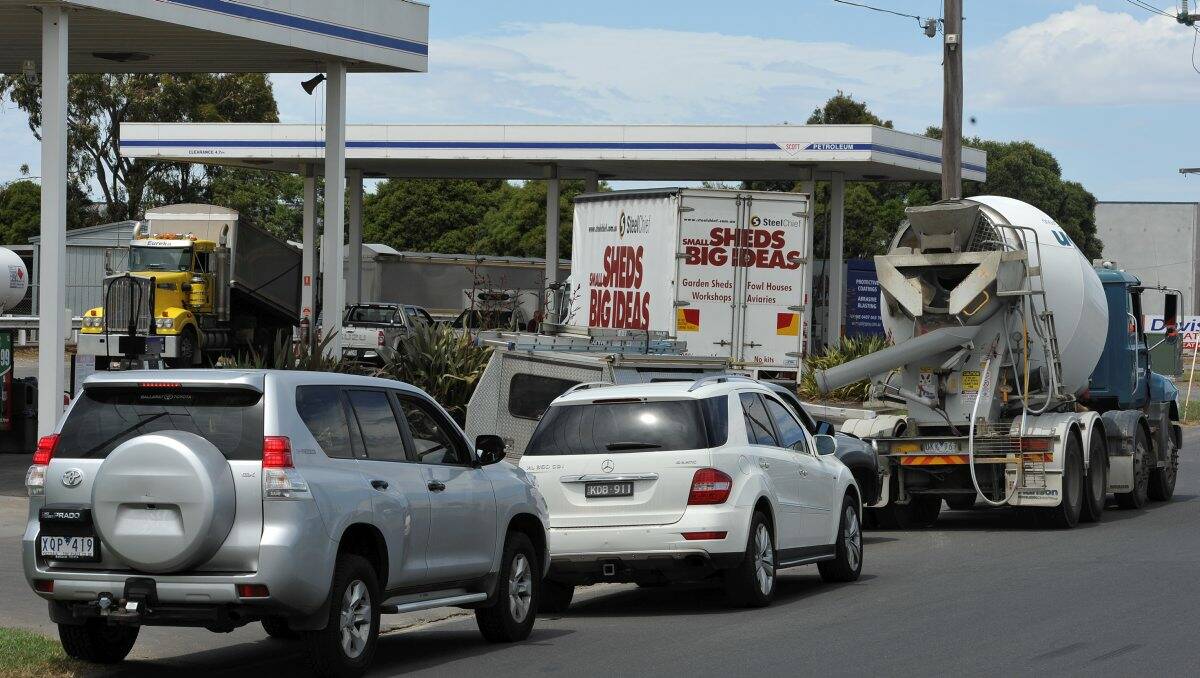 Motorists queue up to get diesel at the weekend.