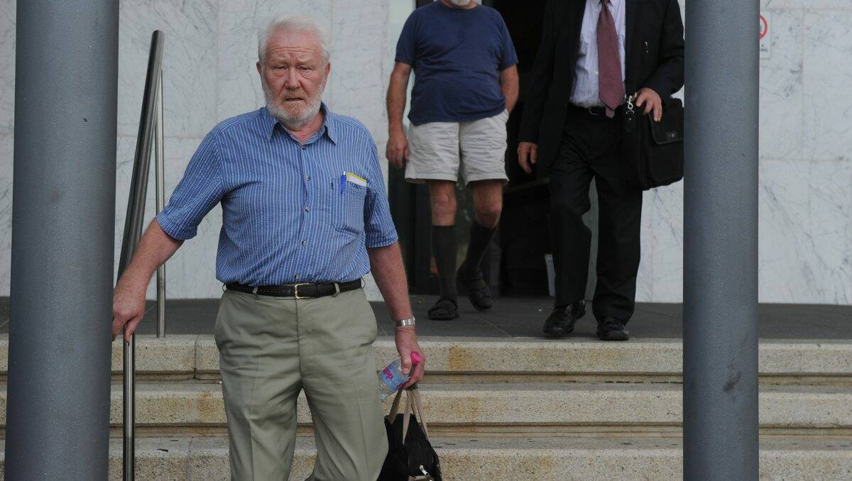 Heinz Karl Klinkermann, 73, walks free from the Supreme Court in Ballarat yesterday. PICTURE: JUSTIN WHITELOCK 