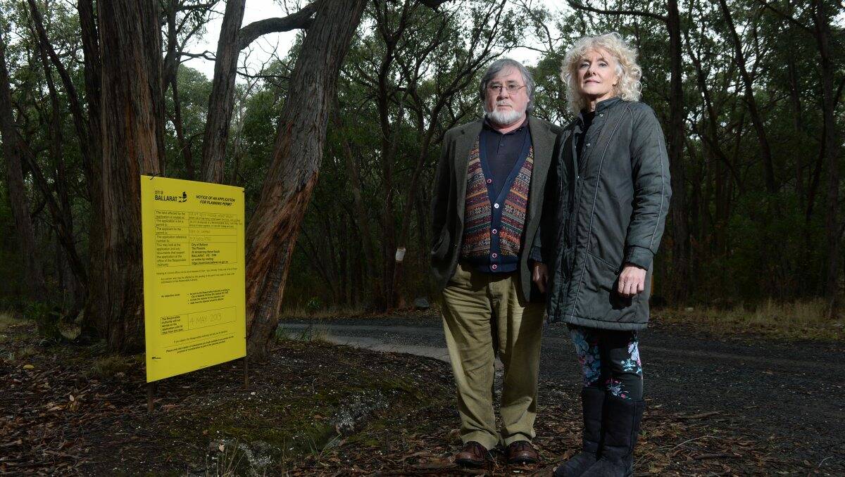 Peter and Shirley Martin who opposed the construction of a new NBN tower at Mount Helen. 