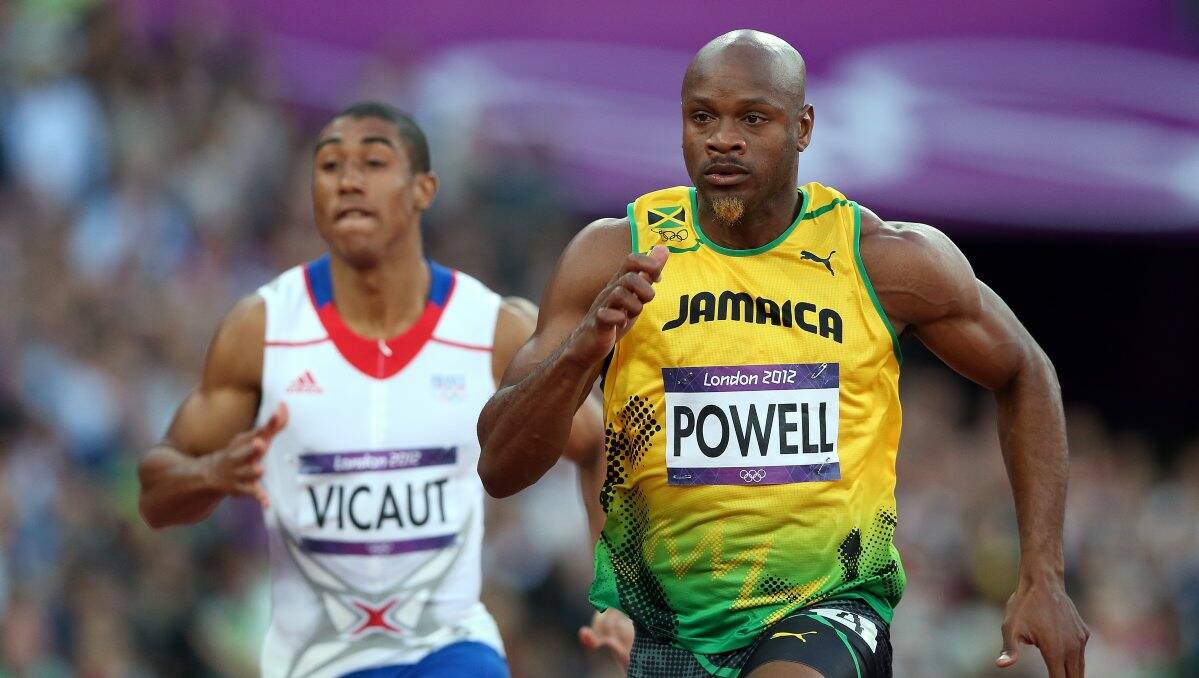 The Asafa Powell fans didn't see at Stawell yesterday - in full flight on the track.