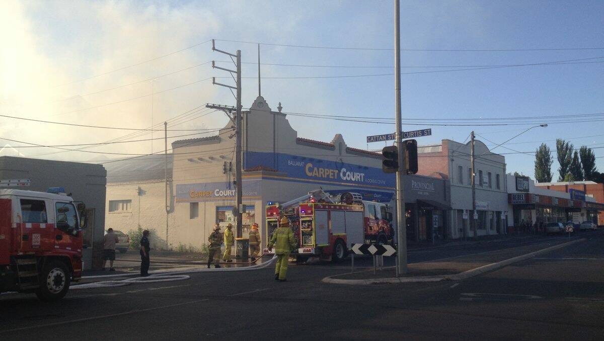 SCENE: Smoke is seen at the Plaster Fun House in Ballarat. PICTURE: GAV MCGRATH