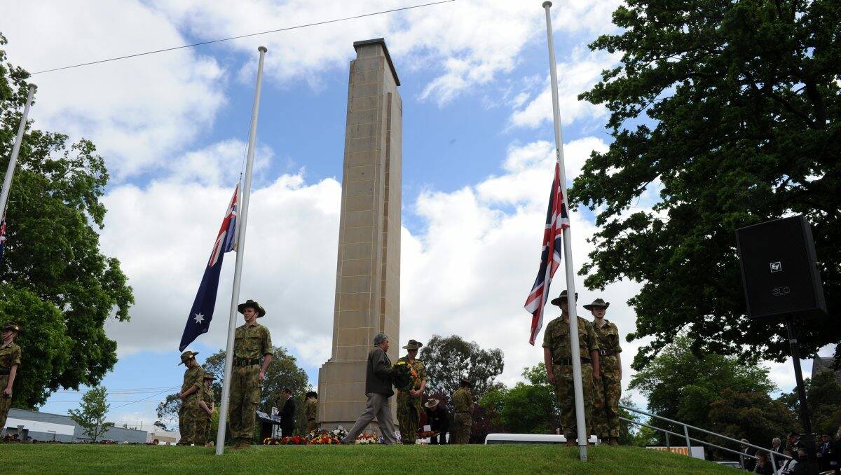 REMEMBRANCE: Yesterday’s ceremony at the Ballarat Cenotaph continued the tradition of commemorating those who have served Australia in the military.  PICTURE: JUSTIN WHITELOCK