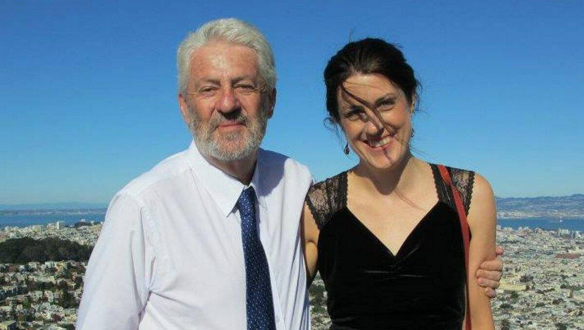 STORIES FOR DAD: Sarah Adams, pictured with her father Michael, who is undergoing treatment for a brain tumour, wants to compile a book of stories about her father as a present for his 65th birthday.