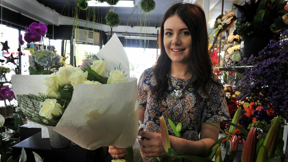 GOOD JOB: Florist Lydia Watson is heading to the national Worldskills competition in Perth. PICTURE: LACHLAN BENCE
