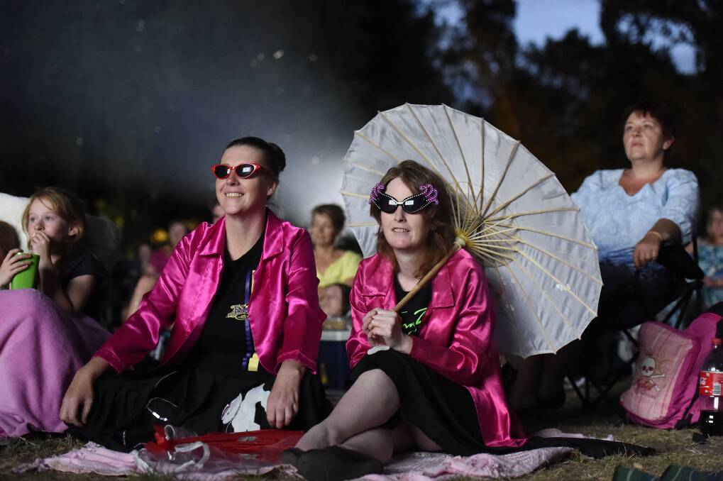 Dressed the part to watch Grease at a Twilight Cinema screening was Narelle Fairweather and Belinda Price.
