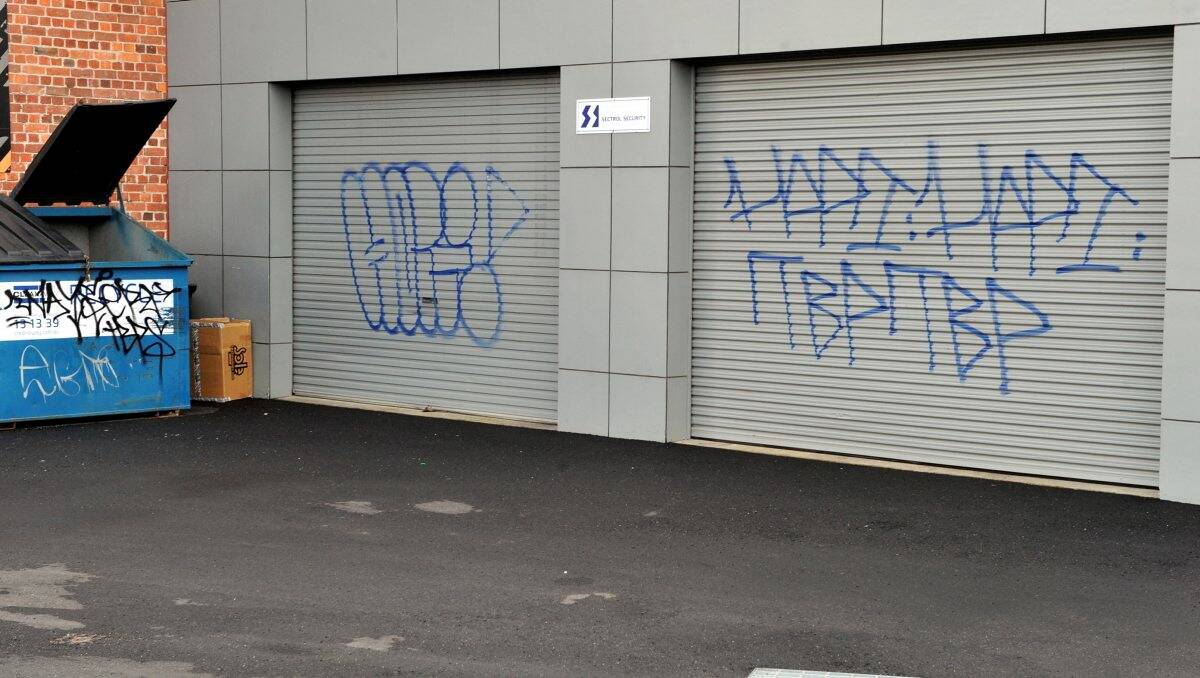 PROBLEM: Traders in the vicinity of Little Bridge Street are fed up with the graffiti and tagging occurring in the area. PICTURE: JEREMY BANNISTER