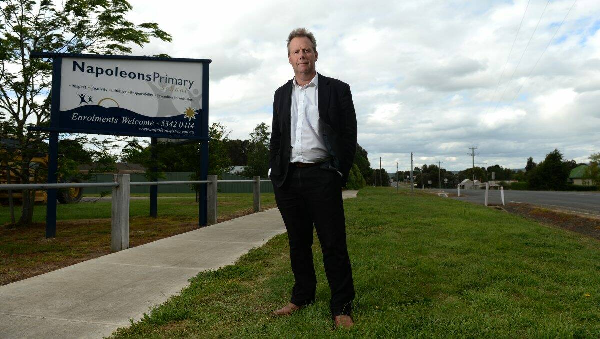 NOT HAPPY: Napoleons Primary School principal Trevor Edwards has called on the state government to approve a formal road crossing to be built on the Ballarat-Colac Road. PICTURE: ADAM TRAFFORD