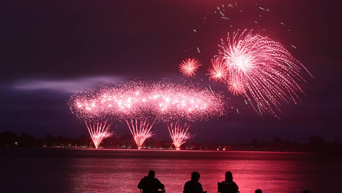 Fireworks display held on January 15 at Lake Wendouree. Picture by Kate Healy