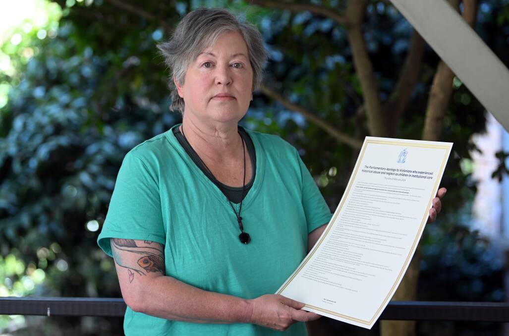 Survivor Maggie Schirmer said time will be needed to process the historic apology by Victoria Premier Jacinta Allen. Picture by Kate Healy