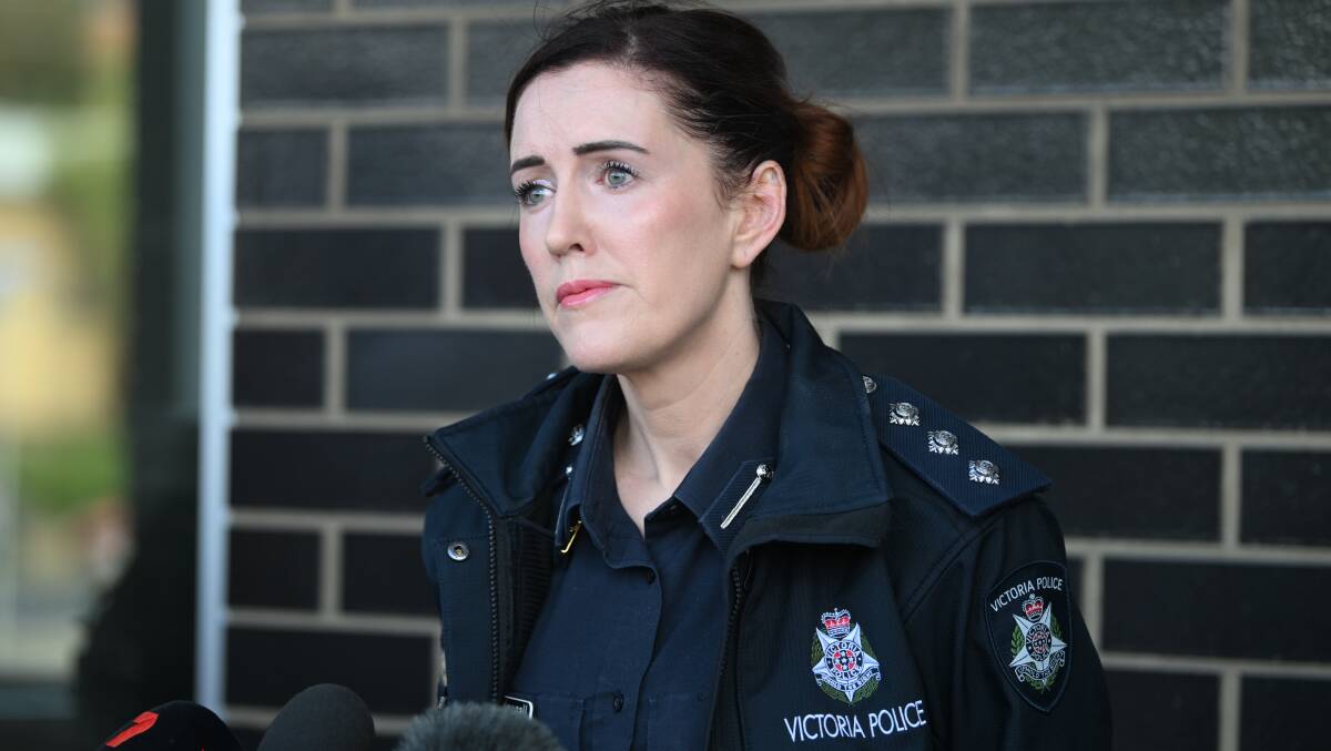 Victoria Police Acting Inspector Lisa MacDougall said police are investigating the mine incident which has left one man dead and another in critical condition. Picture by Kate Healy