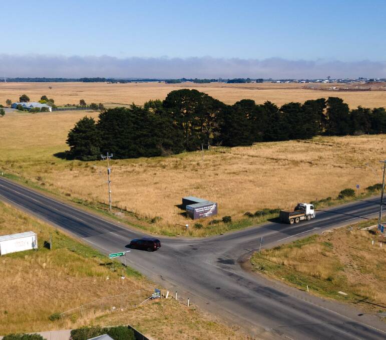 The Dyson Drive and Ballarat-Carngham Road intersection seen from an aerial view. File picture