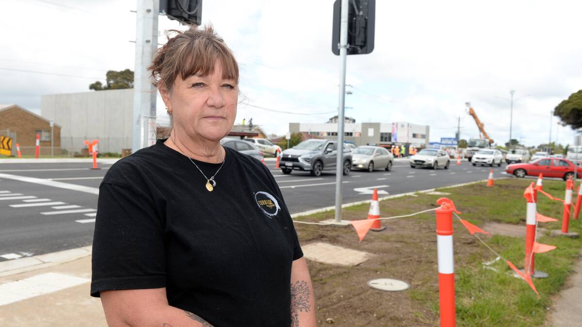Tracey Nunn, owner of Sebastopol's Curbside Coffee Cafe, who launched a petition about intersection works on the corner of Albert and Hertford streets. Picture by Kate Healy