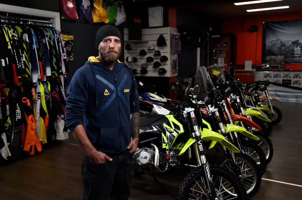 HARD HIT: MX Addiction owner Brad Witham has felt the brunt of repeated lockdowns on his business. Pictures: Adam Trafford