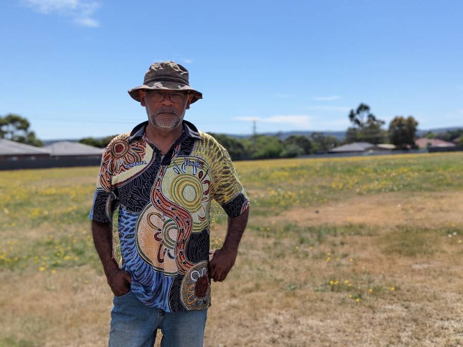 PROUD: Ballarat-based Gunditjmara artist Peter Clarke said he was happy the Aboriginal flag was placed in public hands. Pictures: Jackson Russell