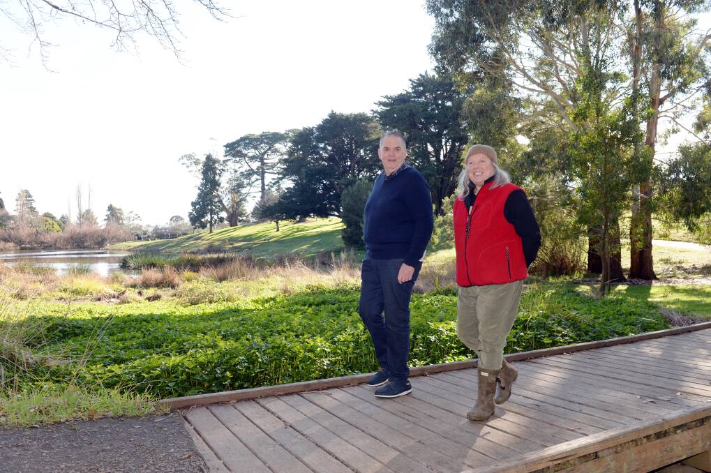 HOPEFUL: Friends of the Buninyong Botanic Gardens president Roger Permezel and vice-president Lorraine Powell. Picture: Kate Healy