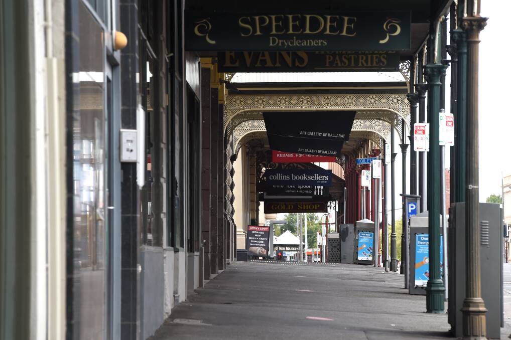 Lydiard Street sits vacant during the lockdown. Picture: Adam Trafford