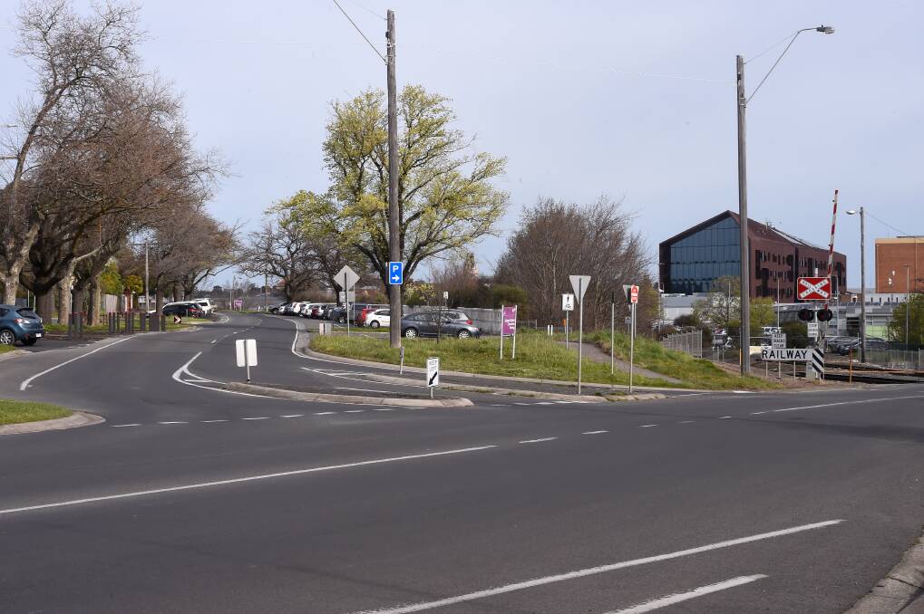 ON YOUR BIKE: The intersection of Doveton Street North and Doveton Crescent will receive new crossings as part of the bike path project. Picture: Adam Trafford
