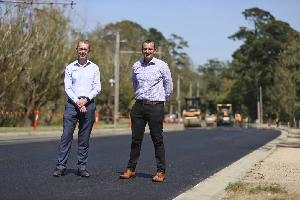 WORKING: City of Ballarat chief executive Evan King and mayor Daniel Moloney. Picture: Luke Hemer