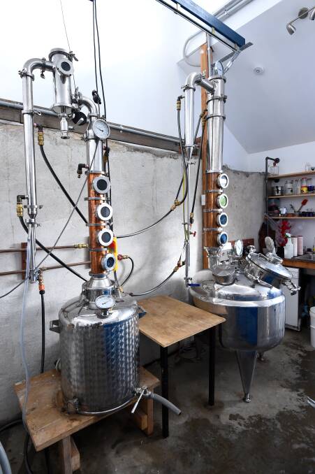 Hepburn Distillery's spirits are made in just two stills on Mr Eliades' property.
