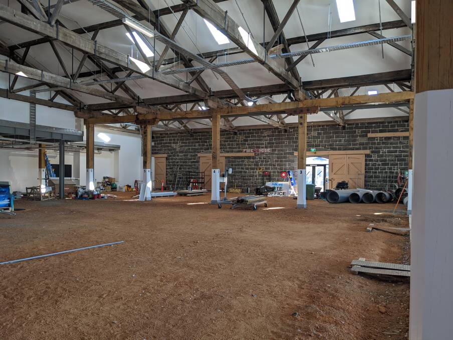 This part of the Goods Shed will become the food hall and is expected to open in the middle of the year.