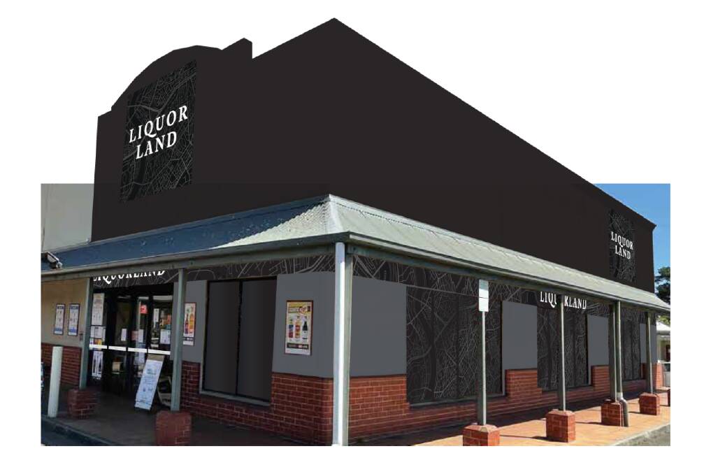 An artist's impression of the proposed signage for a Liquorland at Bakery Hill.