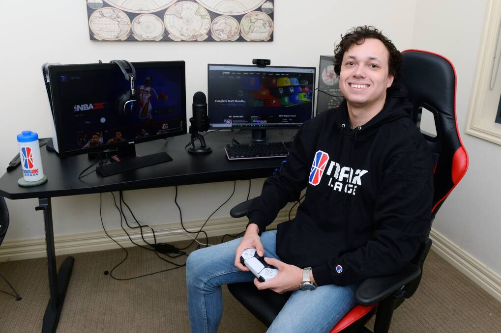 BALLIN': Ballarat resident Meason Camille has become the first Australian to be drafted to the NBA 2K League. Picture: Kate Healy