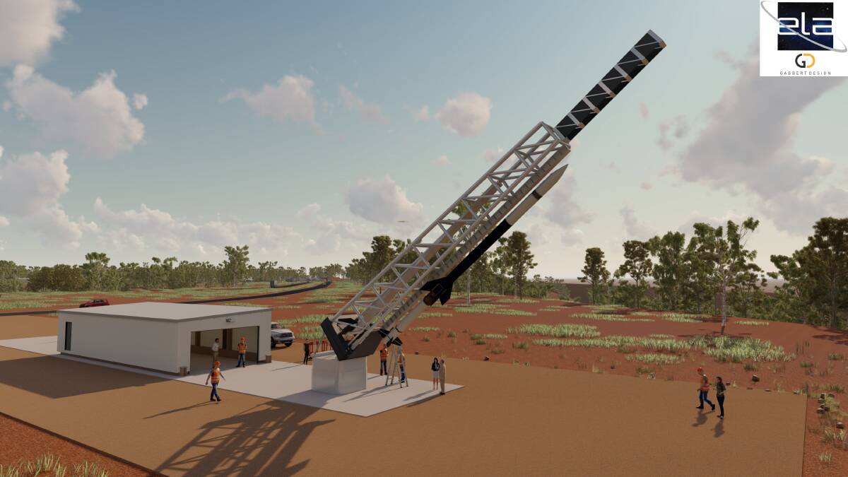 LAUNCHED: An artist's impression of a launch pad at ELA's site in East Arnhem, NT. Picture: supplied