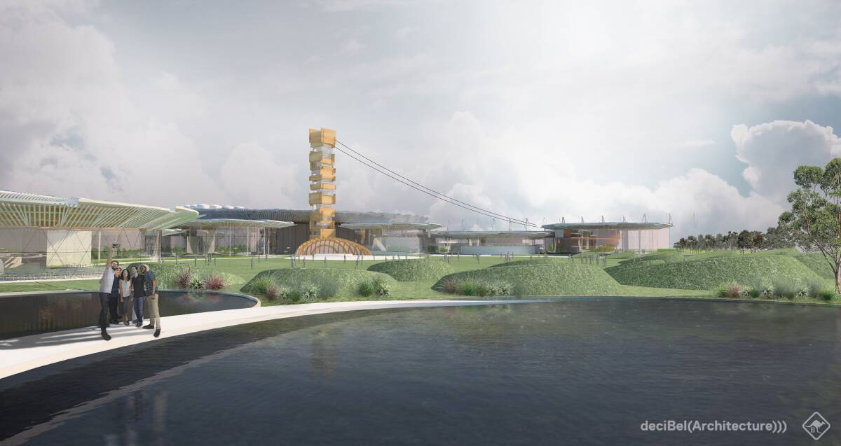 An artist's impression of the proposed zipline at the brewery.