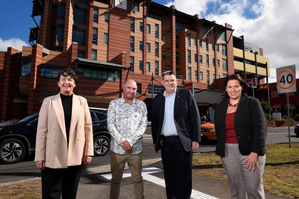 LOOKING AHEAD: Member for Buninyong Michaela Settle, Community Consultative Committee member Simon Dwyer, Ballarat Health Services CEO Dale Fraser and Member for Wendouree Juliana Addison. Picture: Adam Trafford