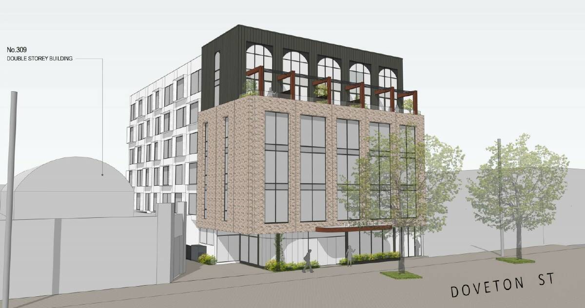 An artist's impression of the new design for the Doveton Street hotel.