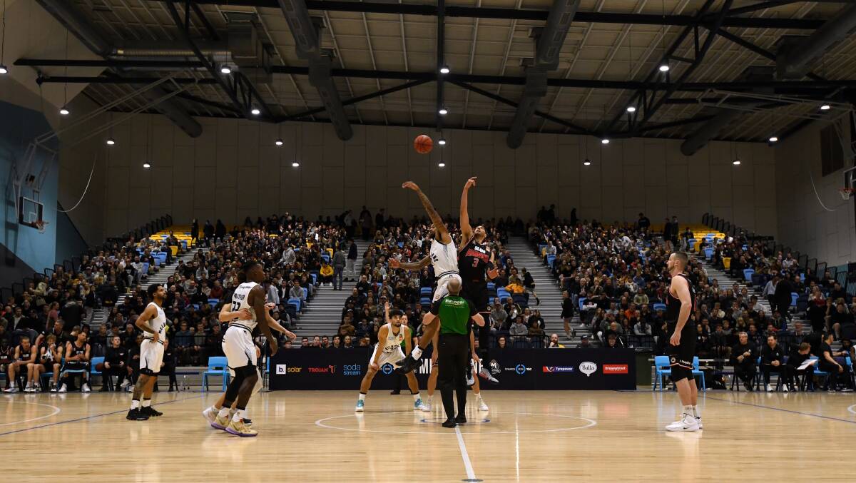 A full BSEC watching Melbourne United and the Illawarra Hawks during an NBL preseason game in 2019. Picture: Adam Trafford