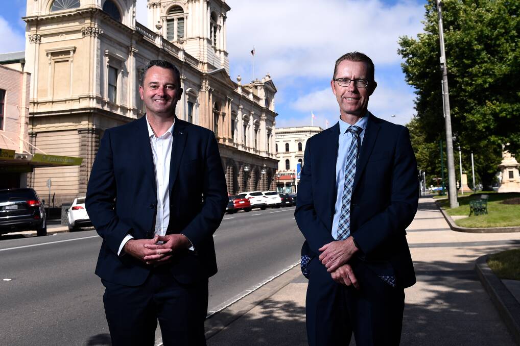 City of Ballarat Mayor Daniel Moloney and chief executive Evan King. Pictures: Adam Trafford