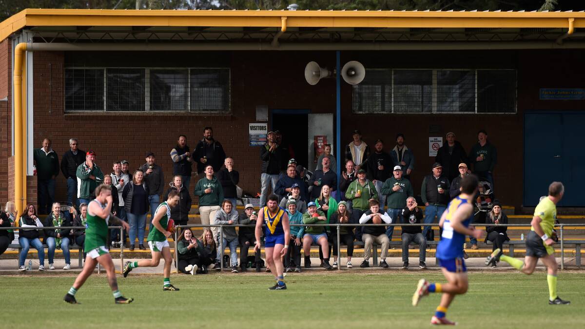 WELCOME: Crowds watch Learmonth and Rokewood-Corindhap. Picture: Adam Trafford