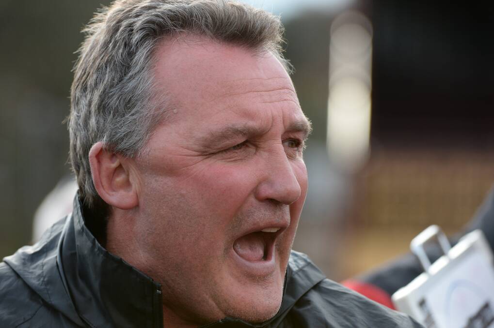 FRESH START: Doug Hawkins pictured here coaching Bacchus Marsh in 2013, will take the reins of Darley's under-19s.