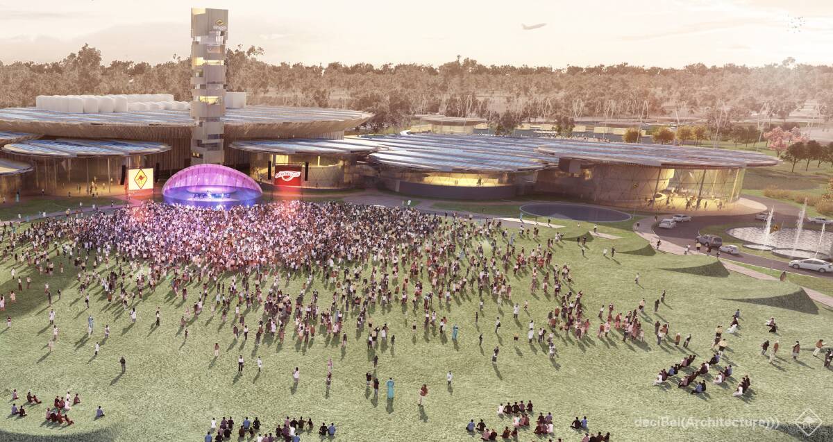 An artist's impression of the 10,000-person live music venue earmarked for the site.
