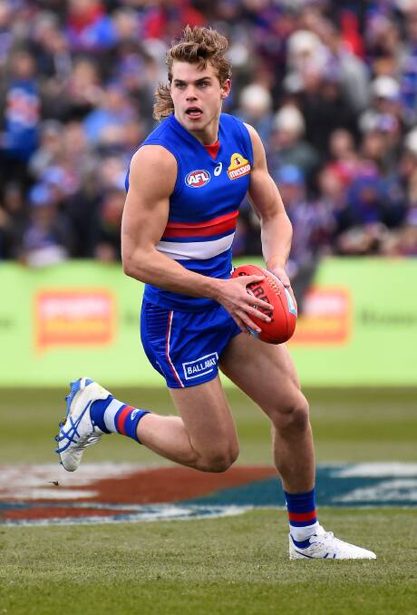 Western Bulldogs young gun Bailey Smith playing at Mars Stadium in 2019. Picture: Adam Trafford