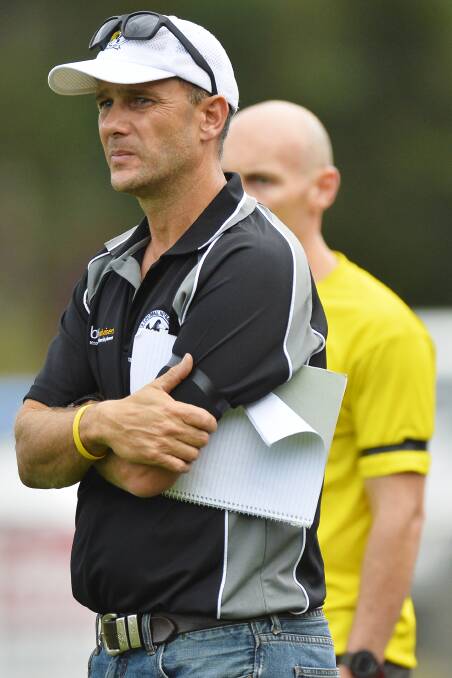 Clunes coach Johno Leoncini. Picture: Dylan Burns