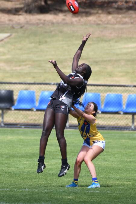 Nyakoat Dojiok has been a force in defense all season. Picture: Kate Healy