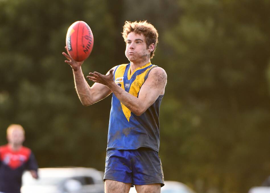 Hamish Crawley was one of a large group of youngsters that played a lot of senior footy this season for Learmonth. Picture: Adam Trafford