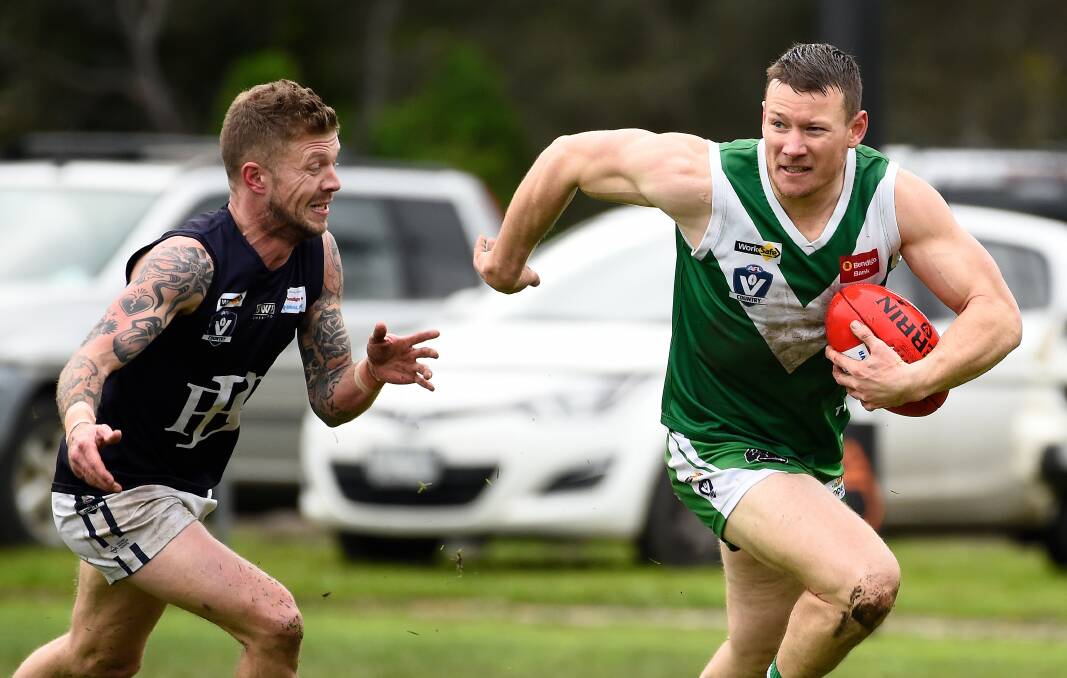 Jackson O'Neil in action for Rokewood-Corindhap in 2019. Picture: Adam Trafford