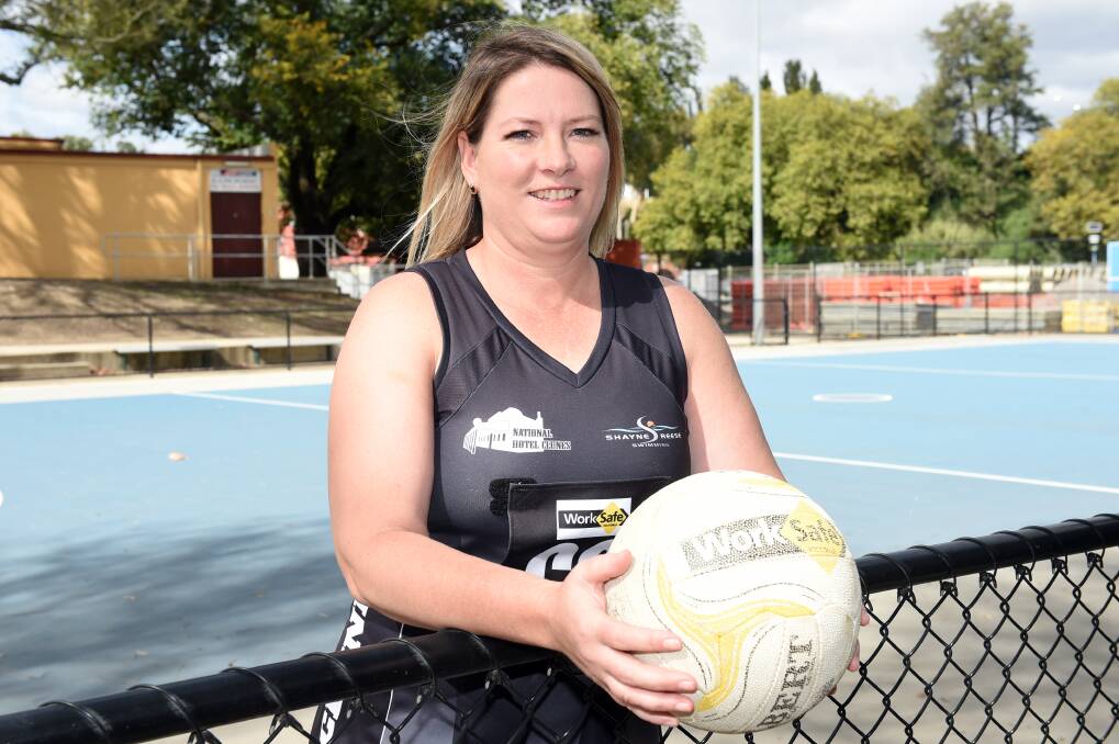 Premiership player and now a 300 game player, Christine Hill. Picture: Kate Healy