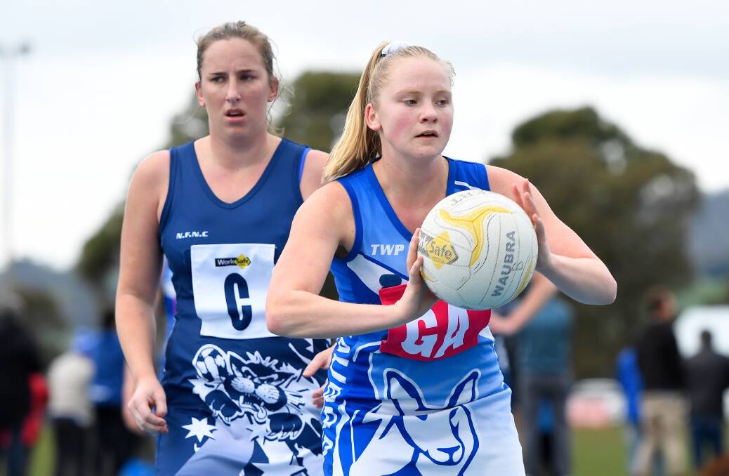 Emily Atkins in action for Waubra in 2019. Picture: Adam Trafford