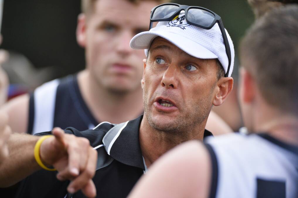 Outgoing Clunes coach Johno Leoncini. Picture: Dylan Burns