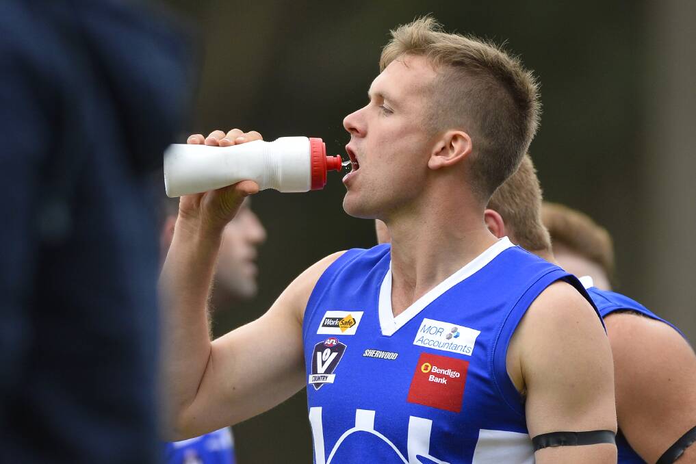 Players must have or be provided with a personalised water bottle for the remainder of the 2021 season. Picture: Dylan Burns