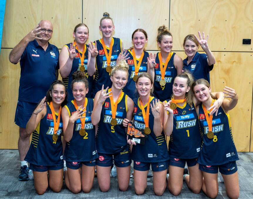 The under-18 girls dominated the tournament with a average winning margin of 24.6 points. Picture: Basketball Victoria
